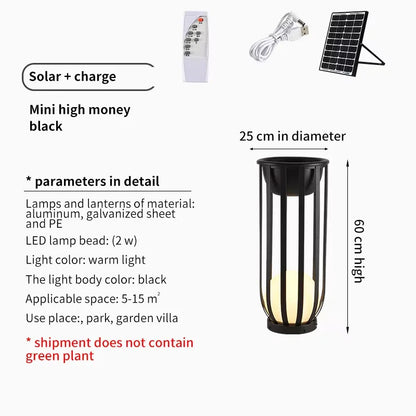 Outdoor Waterproof Lawn Lamps Solar Courtyard Balcony Garden Plant Flowerpot LED lamp