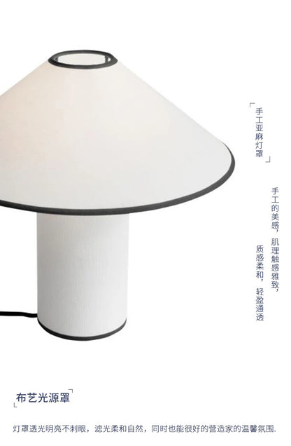 Japanese Wabi-sabi Retro Mushroom Desk Lights LED E14 Fabric Art Decorative Table Lamp Living Room Study Bedroom Bedside Sofa