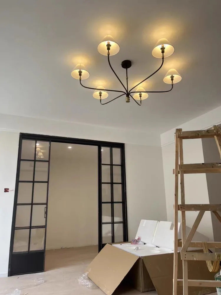 Mid century chandelier Bedroom dining room lighting