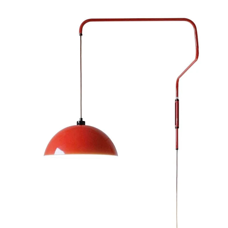 Red Rocker Chandelier Modern Folding Retractable Wall Lamp Long Arm Chandelier