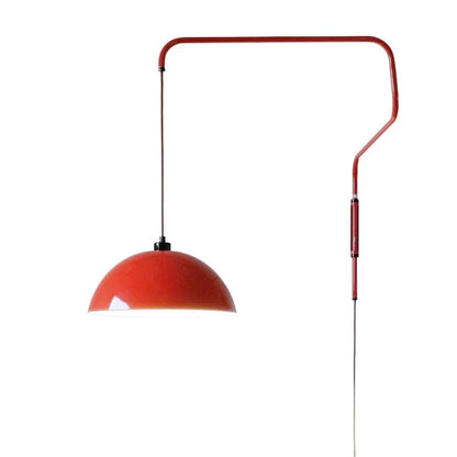 Red Rocker Chandelier Modern Folding Retractable Wall Lamp Long Arm Chandelier
