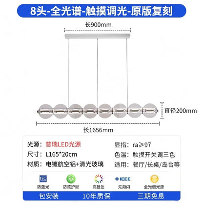 Italian Glass Bubble Pendant Light Dining Room Table Luce Sferica Glass Linear Lights Chandelier for Kitchen Island Bar Counter