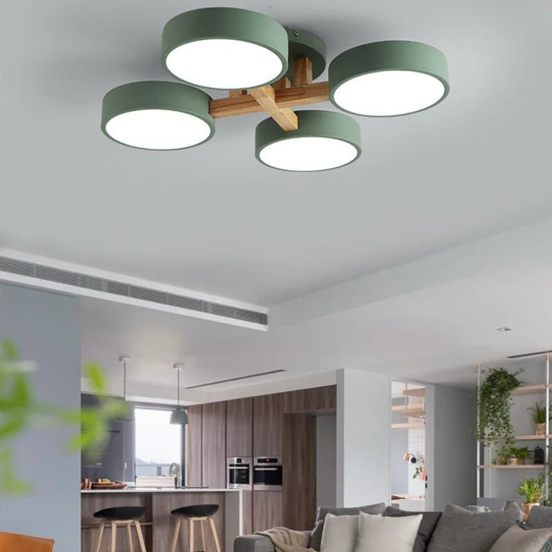 Modern Ceiling Lamp Bedroom Minimalist Wood Home Decor Lighting Fixtures