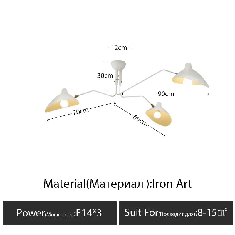 Industrial Long Pole Swing Wall lamp Nordic Spider ceiling Light Minimalist wall Sconce