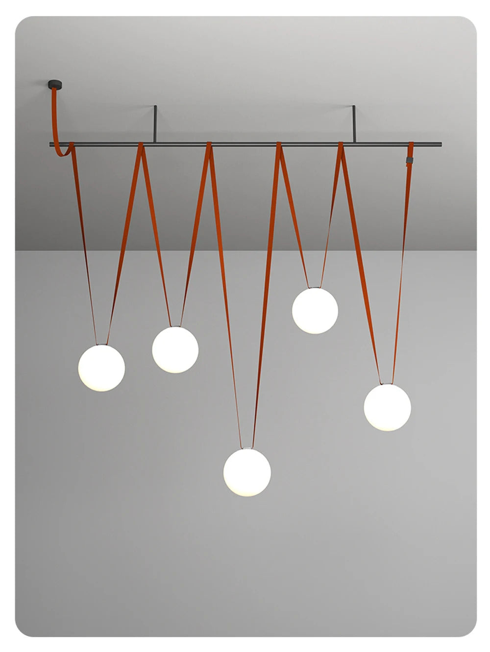 PLUSMINUS LED Belt Pendant lamp Trendy glass ball light