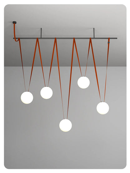 PLUSMINUS LED Belt Pendant lamp Trendy glass ball light