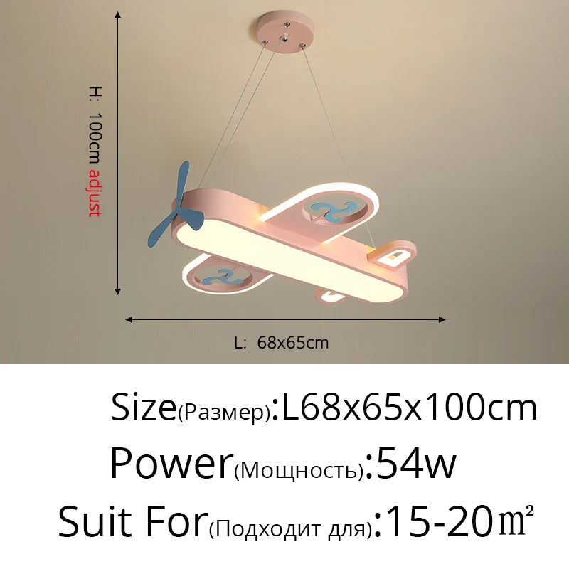 Modern Pink blue chandelier Led deco designer aircraft lamp