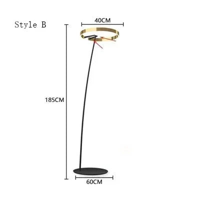 LED Designer Fishing Floor Lamp Room Luxury Designer Vertical Lamps