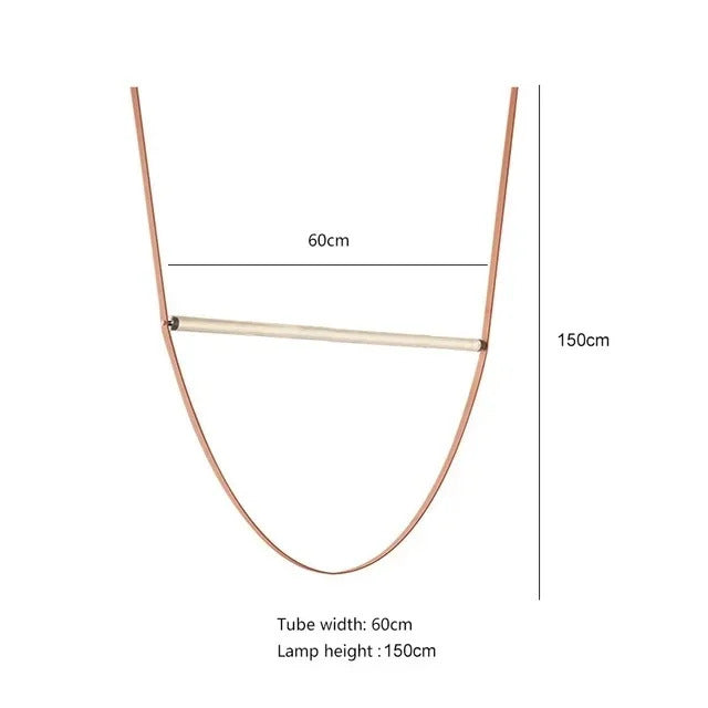 Duplex Leather Chandelier Restaurant staircase chandelier