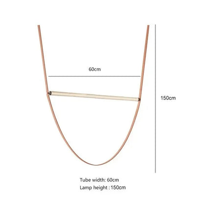 Duplex Leather Chandelier Restaurant staircase chandelier