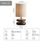 Japanese Bedside Walnut Solid Wood Table Lamp for Bedroom Designer Living Room Study Retro