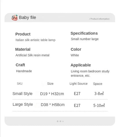 LED Silk Table Lamp Designer Cocoon Style Art Desk Light Bedroom Living Room Bedside Study Hotel Sofa Bar Home Decor Lighting