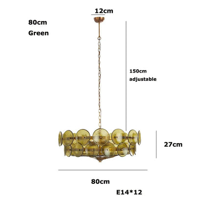 Lorenzo Chandelier Vintage French Living Room Hanging Lamp Orange Chandelier