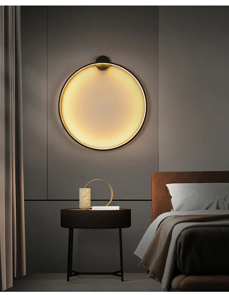 Nordic Minimalist Circle Background LED Wall Lamp Modern sofa background wall lights