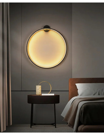 Nordic Minimalist Circle Background LED Wall Lamp Modern sofa background wall lights