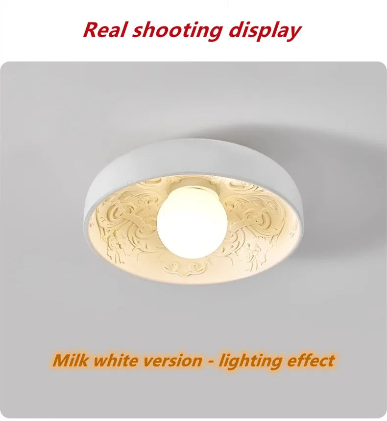 French Resin Ceiling Light Balcony Bedroom Corridor Lighting Fixture