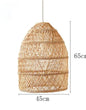Natural Rattan wicker hanging lamp Chinese Style suspension