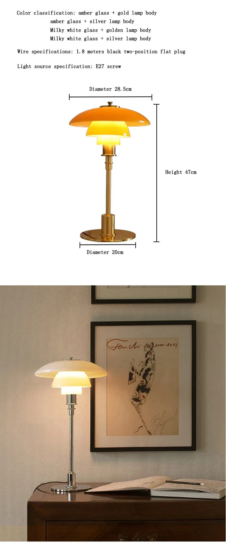 Danish Designer Pink Glass Table Lamp Nordic Modern High-end Reading LED Desk Light Living Room Bedroom Study Bedside Lamp