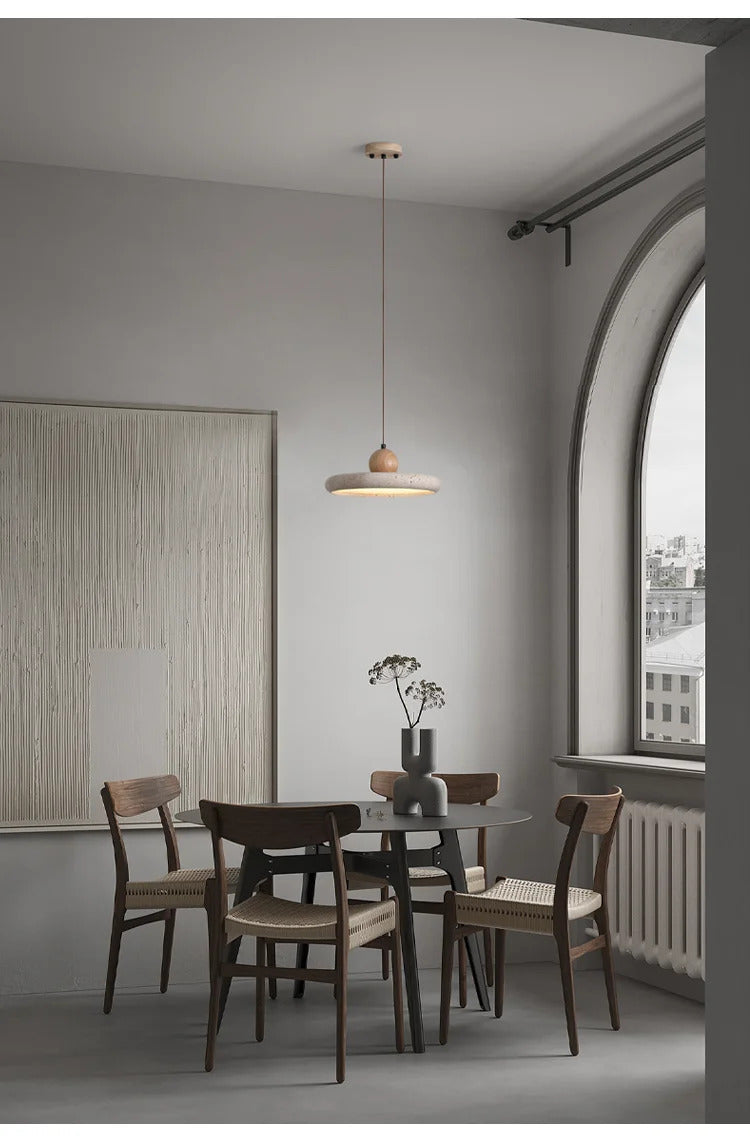 Natural Yellow Travertine Pendant Light Bedroom kitchen Light