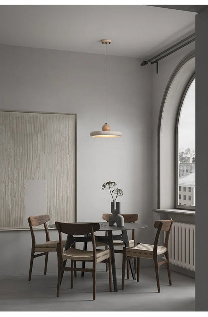 Natural Yellow Travertine Pendant Light Bedroom kitchen Light