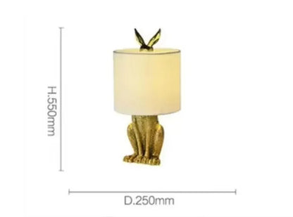 Nordic LED rabbit table lamp Designer resin rabbit desk lamp for study bedroom children's room reading led light bedside lamp