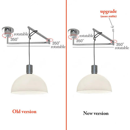 Bauhaus Telescoping Pendant Light Nordic Rocker Arm Movable swing hanging Lamps