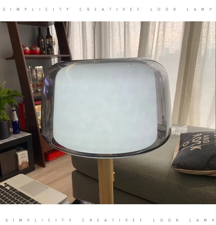 Modern Glass floor lamp Living Room Bedroom standing reading lamp