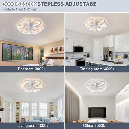 Living Room Ceiling Electric Fan Nordic Art Ceiling Fan Lamps