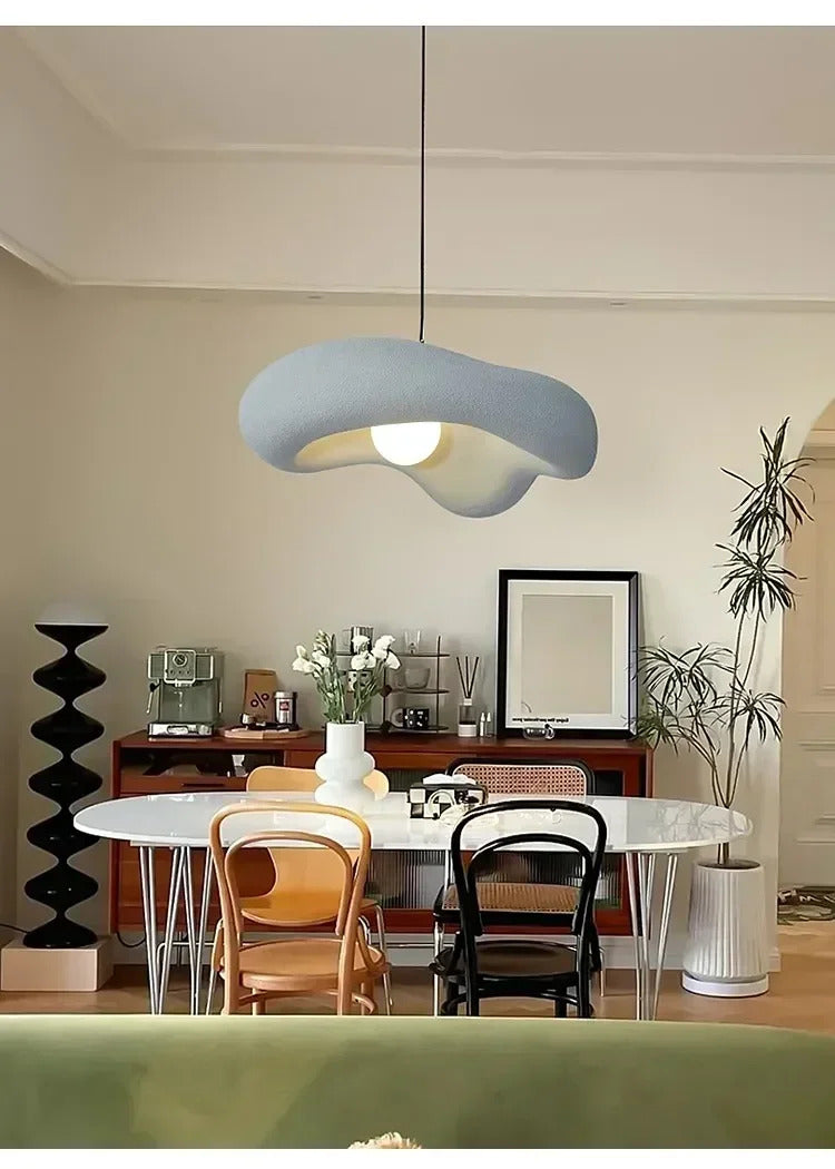 Nordic cream style restaurant chandelier simple bedroom living room dining table lamp wabi-sabi style Hanging lamp fixtures