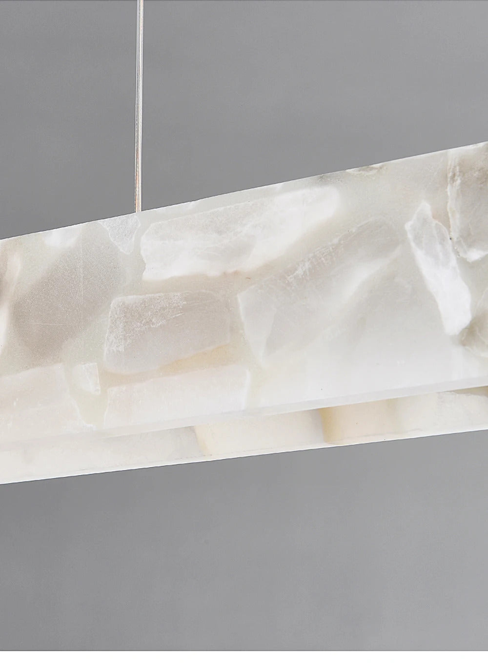 Marble Rectangular long strip Chandelier Modern Luxury resin acrylic Gold Pendant light