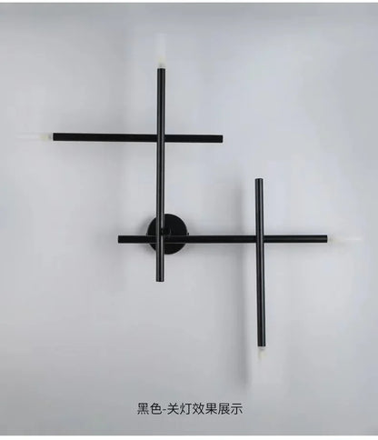 Nordic line Art Wall Lamp Modern Minimalist Creative Cross Shaped Sconce light