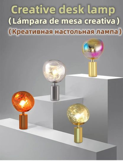 Modern Lava Lampshade LED Table Lamp Bedroom Living Room Restaurant Ambient Desk Lamp Creative Home Decoration Gifts Night Light