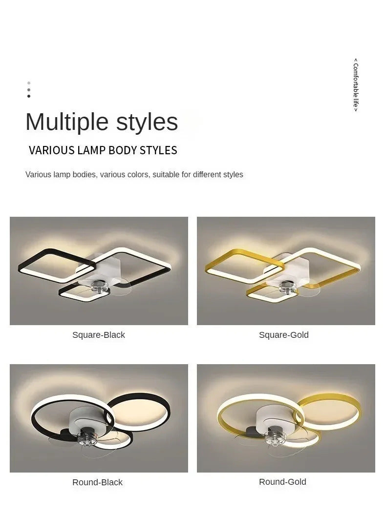 Nordic Ceiling Fan Lamp Home Living Room Modern Minimalist Restaurant Ceiling Lamp