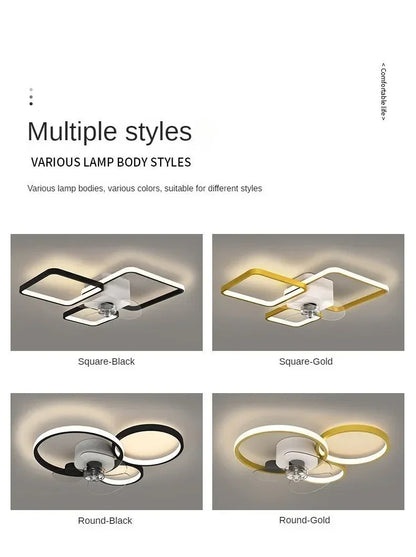 Nordic Ceiling Fan Lamp Home Living Room Modern Minimalist Restaurant Ceiling Lamp