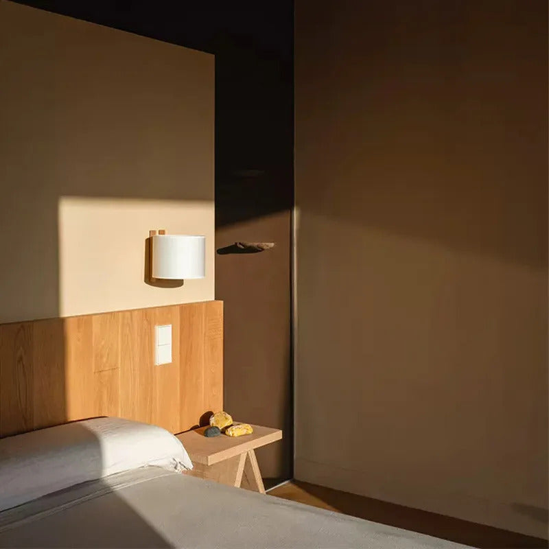 Japanese Liftable Wooden Lamp Wabi Sabi Fabric Floor Lamp