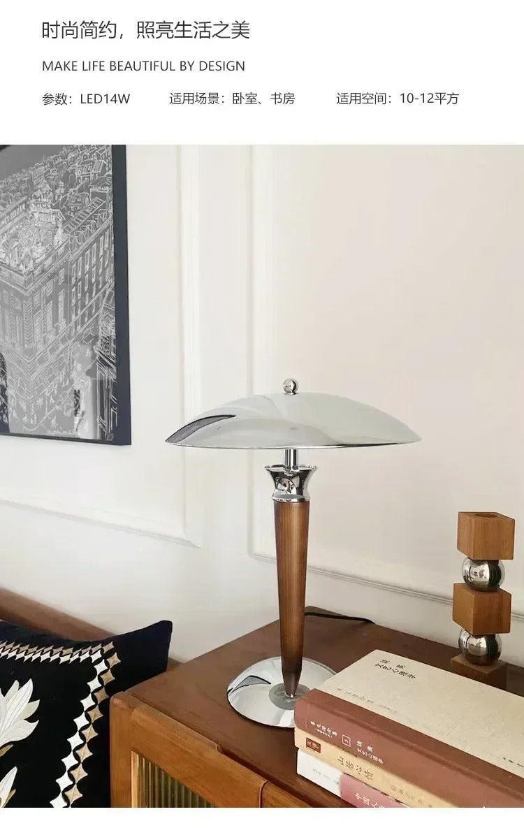 Industrial Style Desk Lamp Nordic Retro Table Light Wooden Iron E14 Bulb Bauhaus Design Study Room Office Bedroom Bedside Decor