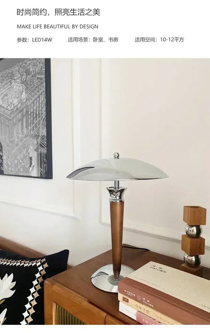 Industrial Style Desk Lamp Nordic Retro Table Light Wooden Iron E14 Bulb Bauhaus Design Study Room Office Bedroom Bedside Decor