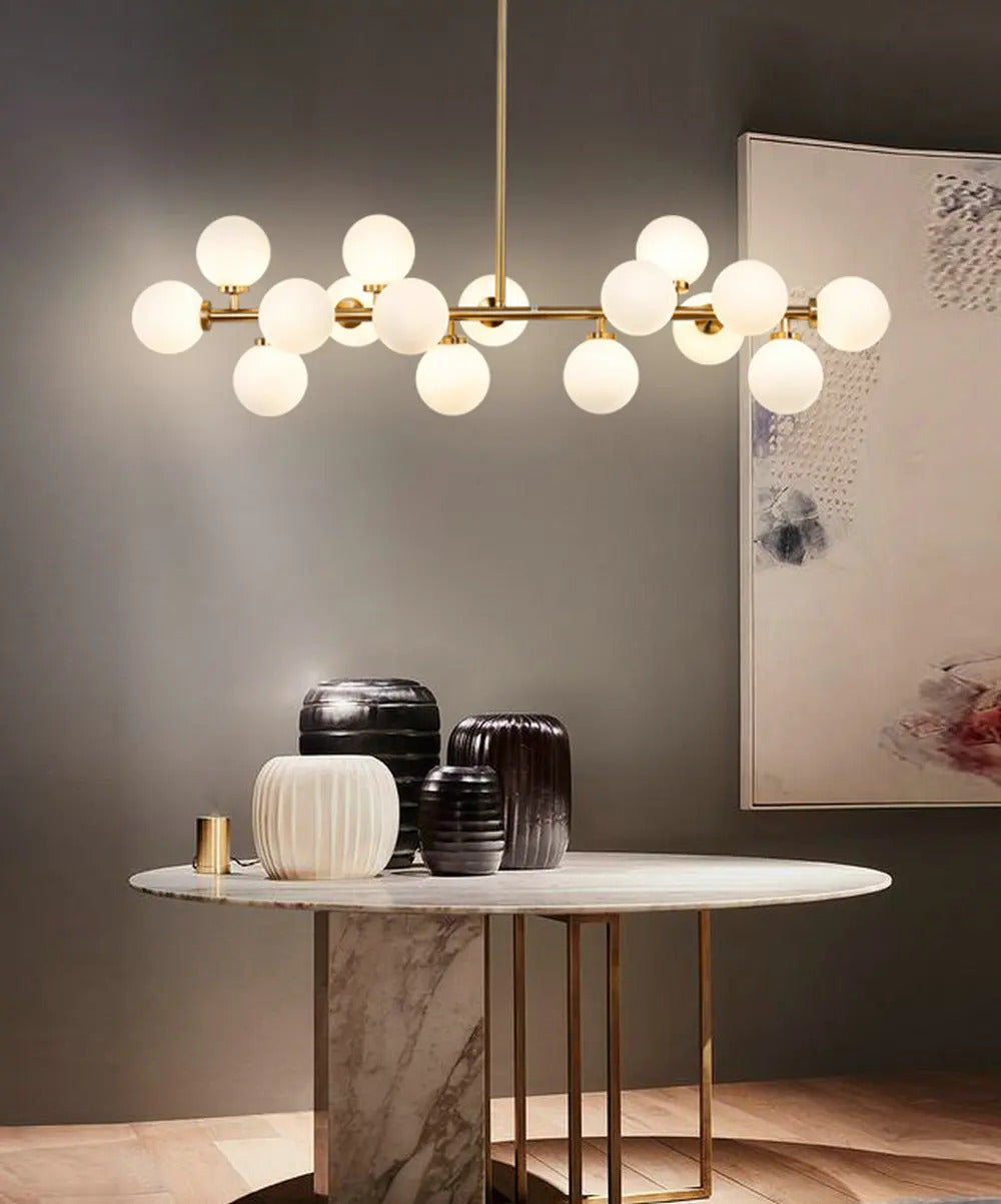 Nordic Round chandelier Glass Ball Chandeliers Living room ring scandinavian lamp fixtures