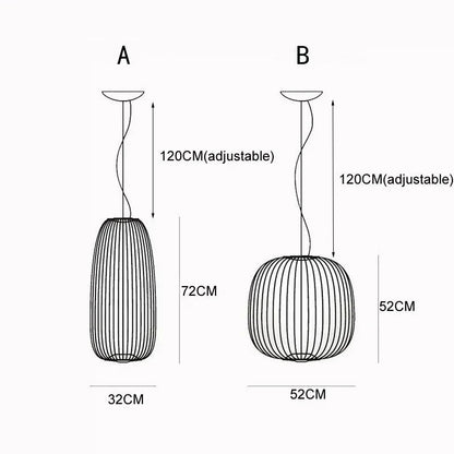 Creative Iron Pendant Lights Modern Chandelier Ceiling Lamp for Living Room Hanging Lamp Home Decor Dining Room Light Suspension