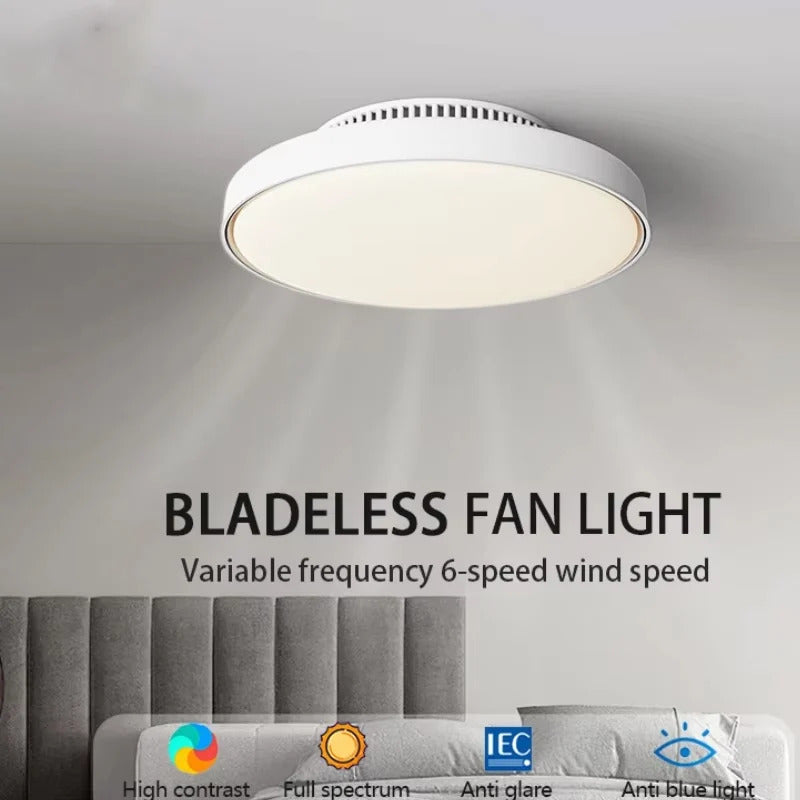 New Invisible Bladeless Ceiling Fan With Light Home Living Room Lighting