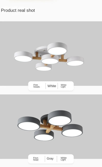 Modern Ceiling Lamp Bedroom Minimalist Wood Home Decor Lighting Fixtures
