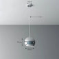 Nordic Plating Sliver Globe Ball Mirror Pendant Lights E27 Iron Hanging Lamp