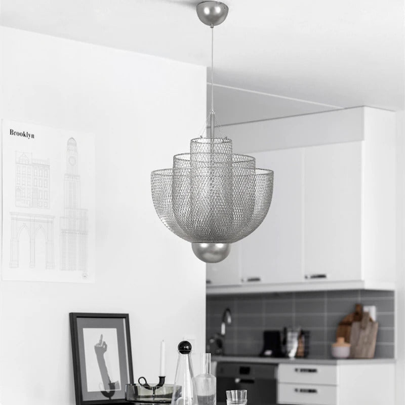 Designer Metal Cage Chandelier Modern Meshmatics Chandelier
