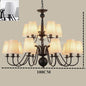 Ameican Black Rustic Chandelier Hotel Salon Hanging Lamp