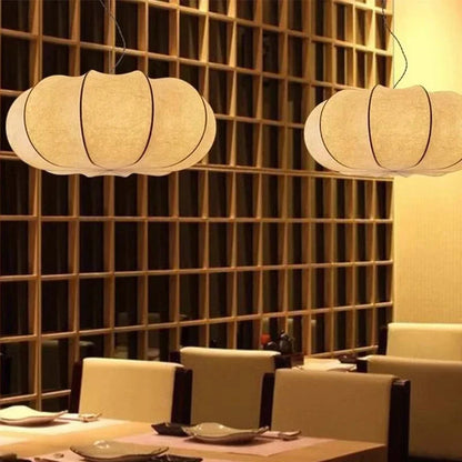 Japanese Style Wabi-sabi Style Silk Chandelier Retro Creative Bedroom Lamp