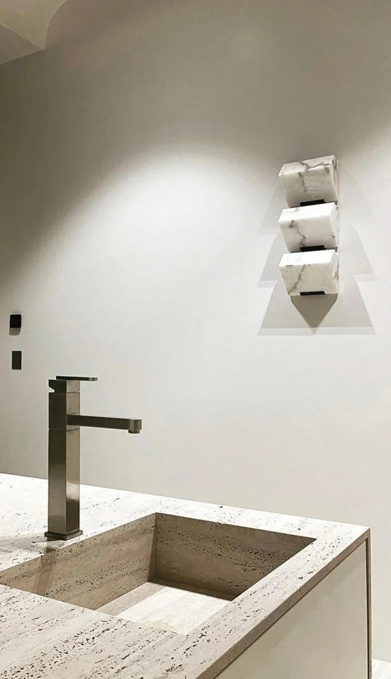 Modern Texture White Marble outdoor wall lamp corridor entry hall hotel bedside night lamp