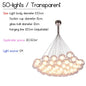 Nordic LED Bubble Lamp Chandelier Modern Clear Glass Ball Suspension Lamp