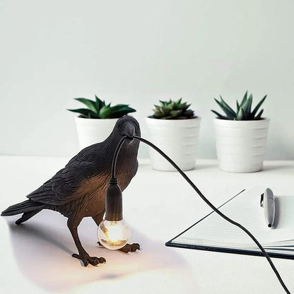 Raven Resin Table Lamp