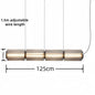 Restaurant Long Stripe Pendant Light Smoke Gray Glass Lampshade Nordic Led Hanging Light Living Dining Room Decor Pendant Lamp