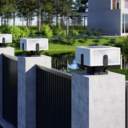 Solar Pillar Lights Villa Outdoor Waterproof  LED Wall Lamp  Gate Garden Lighting